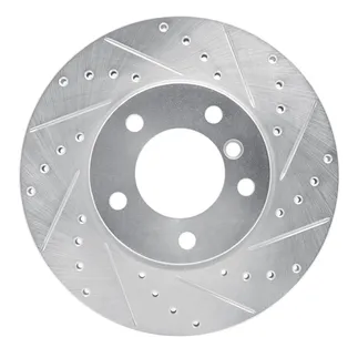 R1 Concepts EDZ-31067R Brake Rotor Drilled and Slotted Silver